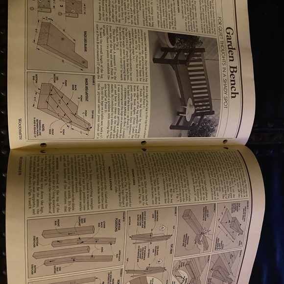 🎉5/$10🎉 Woodsmith magazine number 45 June 1986 chaise lounge , garden bench - Picture 7 of 9